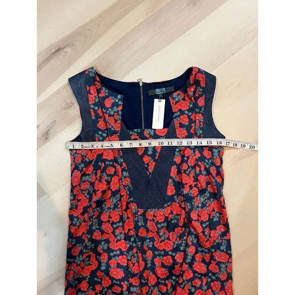 Anthropologie NWT Small Vintage Red Floral Poppy Dress Chic Coquette Dainty - Picture 7 of 8